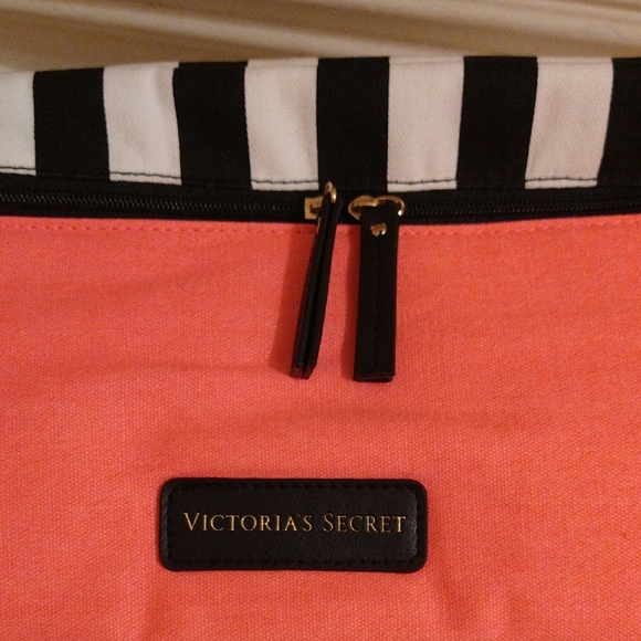 Victoria's Secret Pink and Black Striped Bag - Picture 7 of 7
